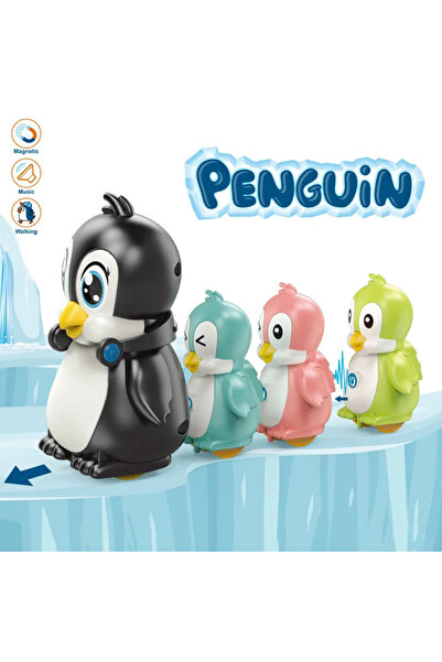 CasaDesteapta.ro Jucarie Electric 4 Buc Pinguin, Pinguini Magnetici merg cant...