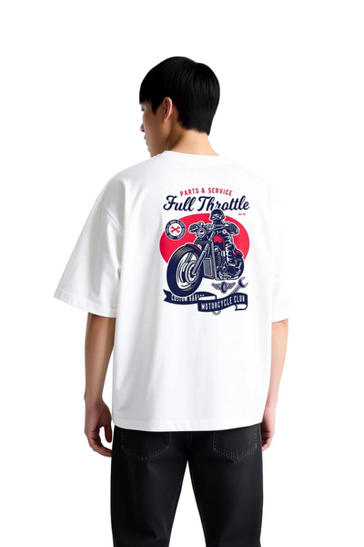 PayBuy Men's Oversize Motorcycle Club Printed T-Shirt Garage Themed Classic D...