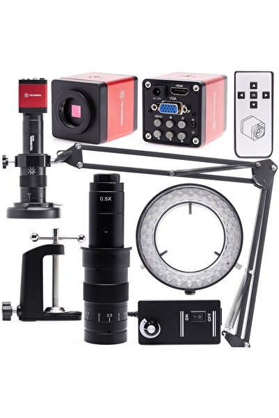 TECHREBAL Microscop digital 10A solo + iluminare LED reglabilă 60X + braț de ...