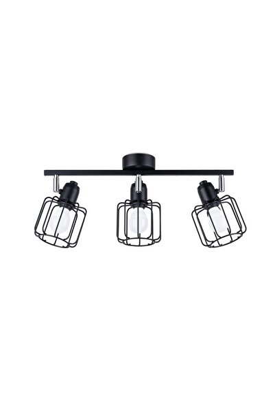 SOLLUX Lampă de tavan BELUCI 3 neagră