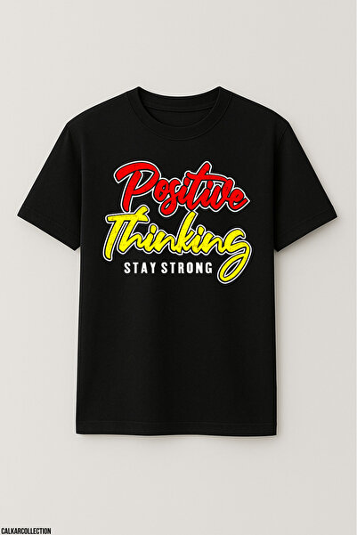 CALKARCOLLECTION Unisex Oversize Positive Thinking Tshirt