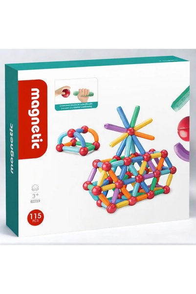 OEM Set bețișoare magnetice pentru construcții creative Magnetic Sticks, 115 ...