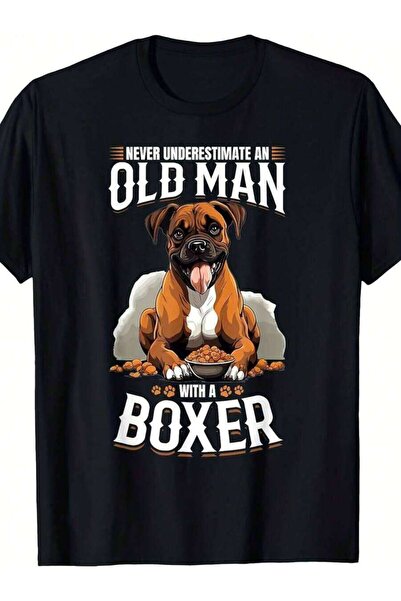 NOURAM Men's Dog Enthusiast TShirt Don'T Underestimate An Old Man Slogan & Pu...