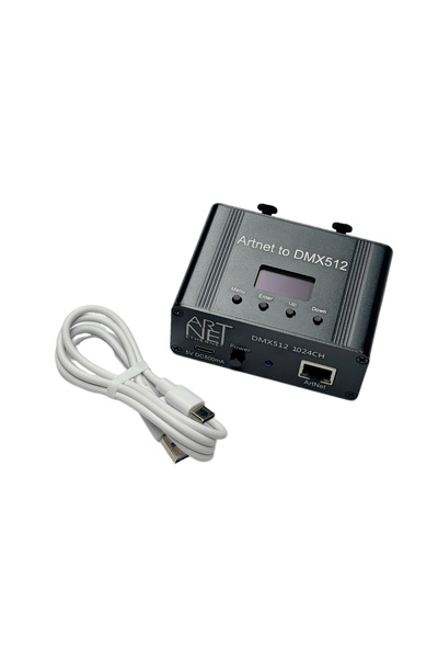 Choice7 Artnet-Mini-2Ports Artnet to DMX Controller, DMX Ethernet Lighting Co...