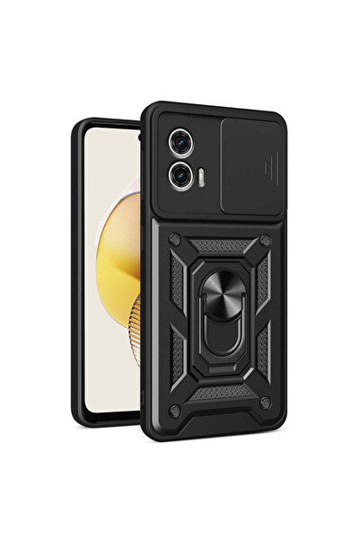 Techsuit Husă pentru Motorola Moto G73, Seria CamShield, albastru - negru