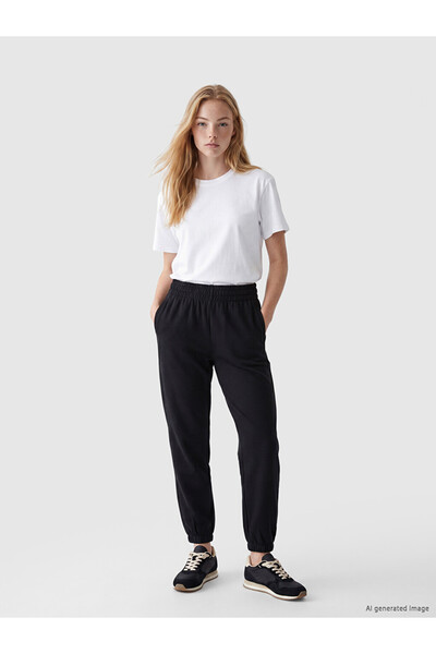 LC Waikiki Pantaloni de trening jogger de damă cu talie elastică