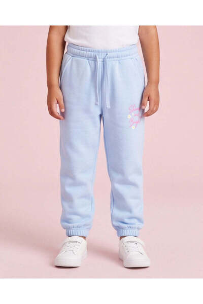 REDTAG Girls Sky blue Printed Active Pants