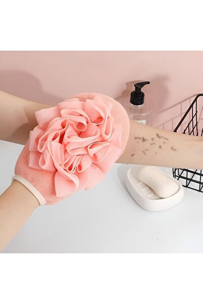 idei Mănușă exfoliantă pentru duș cu burete floral, dimensiune 20×15 cm, culo...