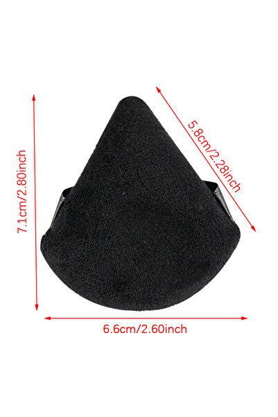 Choice9 FP-A9-1pcs-BK 1/2/3/6Pcs Triangle Velvet Powder Puff Face Cosmetic Ey...