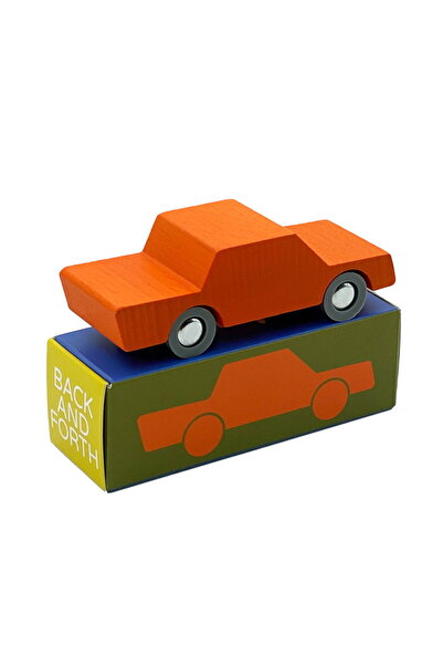 waytoplay Mașinuță de jucărie din lemn, lucrată manual, Waytoplay, portocalie