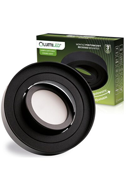 Lumiled Spot încastrat cu tub halogen, orientabil, Midi GU10, rotund, negru, ...