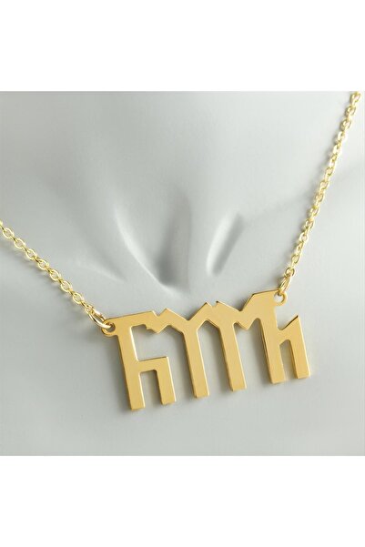 ZERO LAND Nhr-Hlss Turkish Written (154610) Pendant with Chain-Yellow