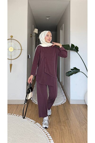 THEK BUTİK طقم بيكيه بتفاصيل أزرار غير متماثلة