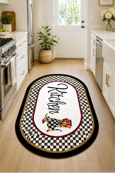 DECOVİST HOME Makinede yıkanabilir kaymaz taban leke tutmaz dijital mutfak ha...
