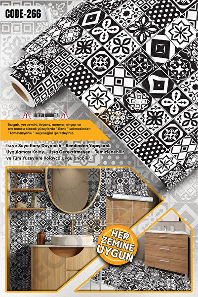 DECOMALL CODE-266 Rezistent la apă Bucătărie Baie Pardoseală Mobilier din mar...