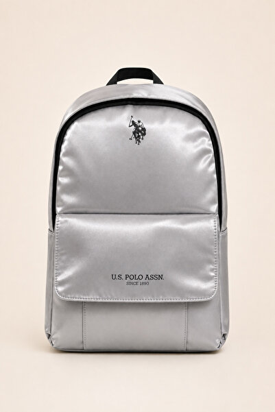 U.S. Polo Assn. حقيبة ظهر مدرسية من قماش الساتان للمدارس الابتدائية والإعدادي...