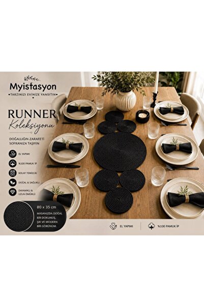 myistasyon "tarzınızı evinize yansıtın" Jüt, Hasır, Dekoratif Masa Örtüsü, Ru...