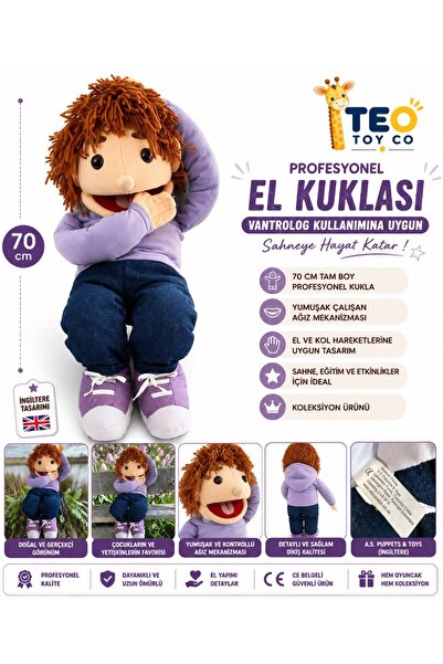 A.S. Puppets & Toys 70 cm Profesyonel El Kuklası Vantrolog Kuklası Koleksiyon...