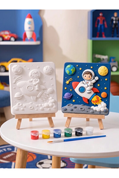 Tabdiko Astronot Çocuk 15x15 Taş Boyama Seti – Çocuk ve Yetişkin Hobi Seti