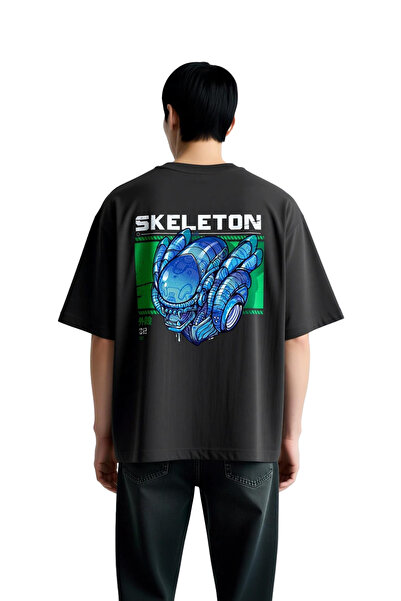 PayBuy Men's Oversize Graphic Printed T-Shirt Futuristic Robot Design Short S...