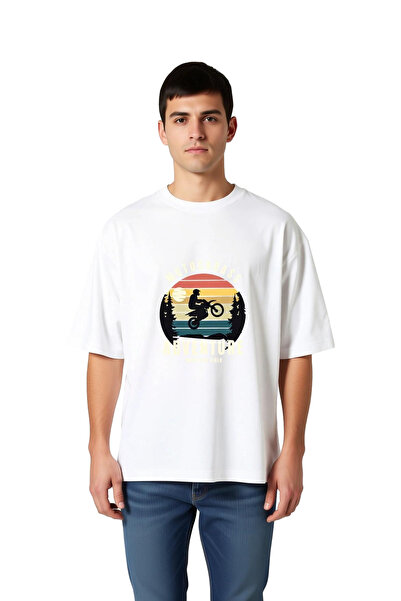 PayBuy Motocross Adventure Mountain Bikers Printed Men's Oversize T-Shirt