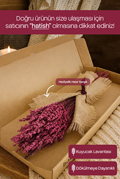 hatish Shockproof Spill-Proof Pink Lavender Bunch (Wicker Wrapped)