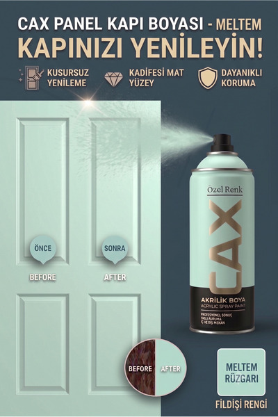 caxcolors CAX Panel Kapı Boyası - Akrilik Boya Ahşap Ve MDF Kapı Yenileme Boyası
