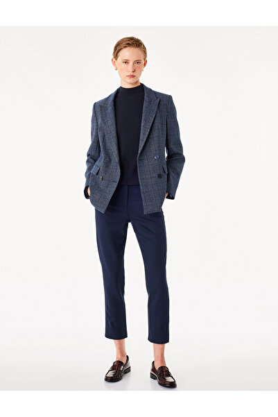 Koton Buttoned Slim Fit Regular Waist Cigarette Pants with Pockets