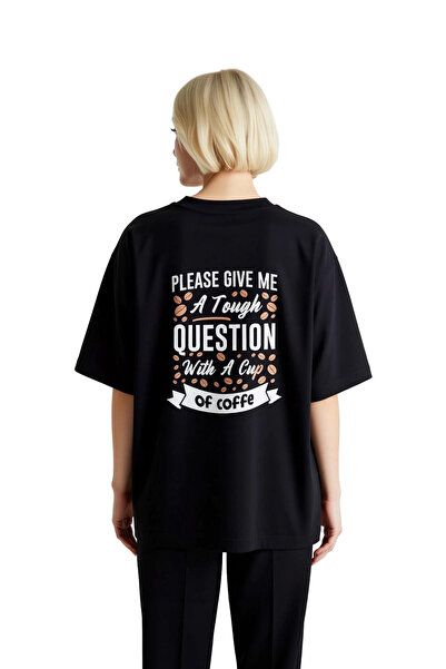 PayBuy Women's Oversize Coffee Printed T-Shirt Humor Design Tricky Question C...