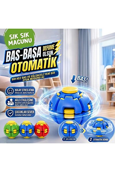 ismega Dönen Basmalı Fidget Spin Ball Rulmanlı Stres Topu Şekil Değiştiren Mekanik Döner Oyuncak İthal (Karışık Renk Gönderim)