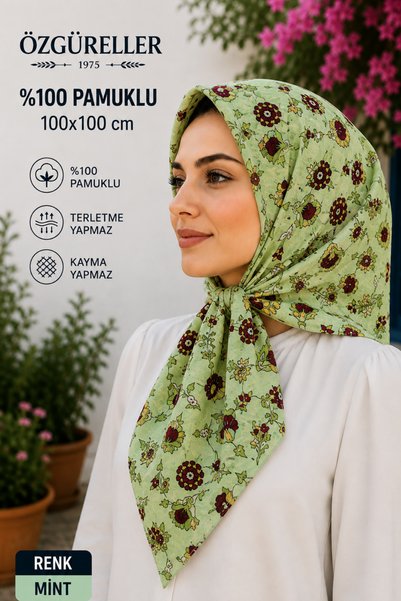 ÖZGÜRELLER %100 Pamuklu Karanfil Desen Yazma ,Hediyelik Kaymayan Terletmeyen ...
