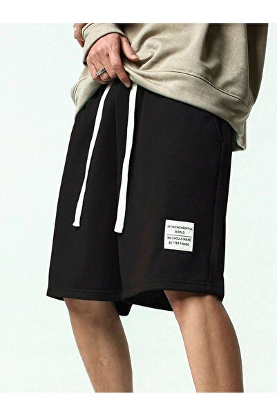 bellanova Unisex Oversize Relaxed Fit Special Design Printed Shorts