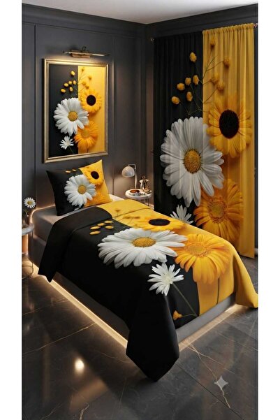 Elmas Dizayn 280*240 Cm. Special Design Single Bedding Set with Background Cu...