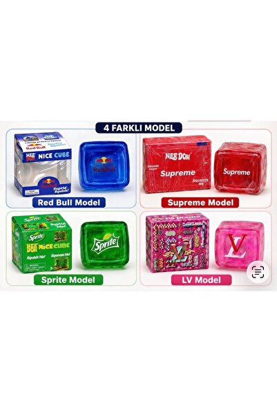Pofika Needoh Nıce Cube Schylling Squishy -Coca-Cola,LV,Sprite,Red-Bul Jel Do...