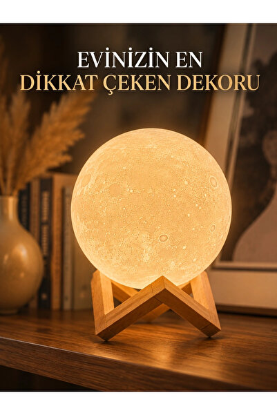 Epilons Wooden stand moon night lamp home and office decoration lamp