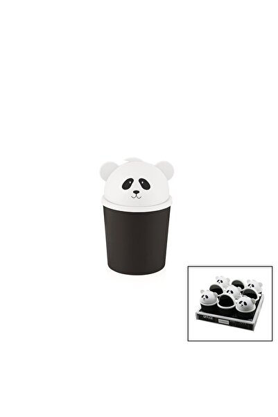 Genel Markalar Qlux L-00988 Panda Masa Üstü Çöp Kovası Mini Ofis Makyaj Vb Ço...