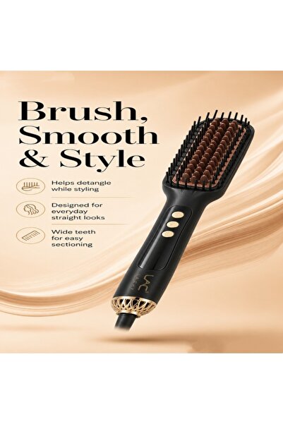 Generic Brand Ceramic Ionic Straightening Brush, Anti‑Scald Heated Hair Styli...