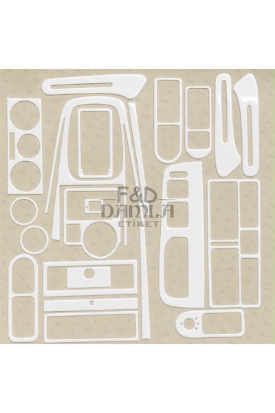 FD Damla Etiket Volkswagen Golf 4 Dashboard Console Trim Front Chest Mahogany...