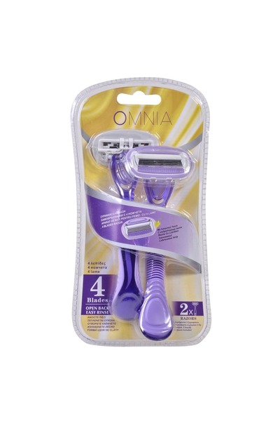 OEM Aparat de ras Omnia Purple pentru femei, 4 lame, mâner ușor de curățat - ...