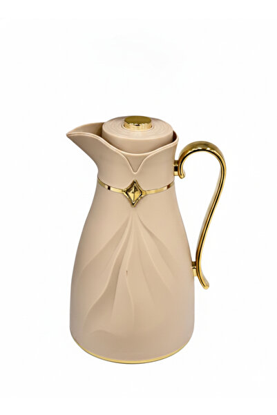 Urbanza Luxury Beige Vacuum Flask 1L – Double Wall Insulated Thermos Jug with...
