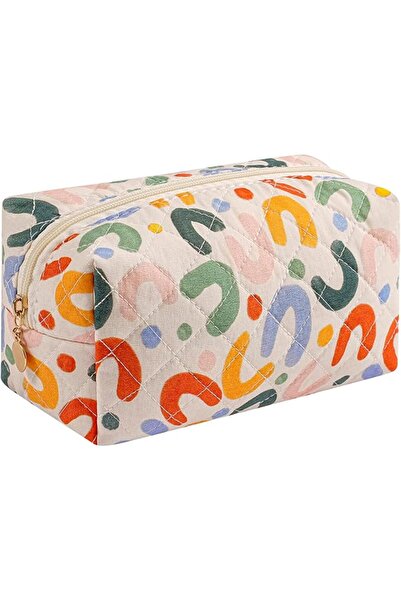 HHQQWZ Makeup Bag Travel Cosmetic Bag for Women Girls, Zipper Make Up Pouch, ...