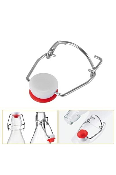 OEM Set 100 capace pentru sticle cu inchidere cu clema metalica si dop cerami...
