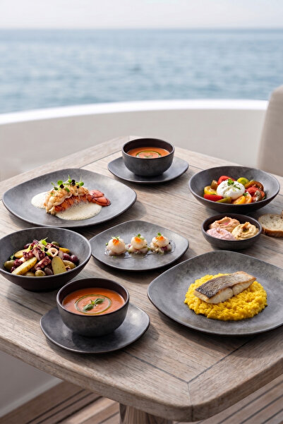 Happy Chef Velora Clay 8 Parça Yemek Takımı, Çanta Hediyeli, Thermoset Melamin
