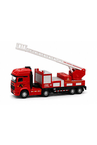 Prlk toys شاحنة إطفاء دومان 26 سم - لعبة شاحنة إطفاء مع سلة متحركة