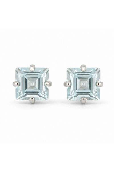 craftmystic Cercei argint 925 patrati cu topaz albastru - claritate si echili...