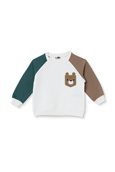 ebebek Hello Baby HelloBaby Erkek Bebek Sweatshirt Hayvan Baskılı Bisiklet Ya...