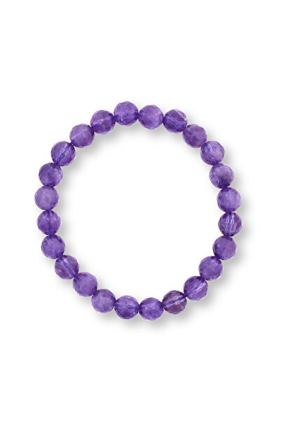 craftmystic Bratara Eleganta Elastica cu Margele de 8mm Ametist Fatetat - Un ...