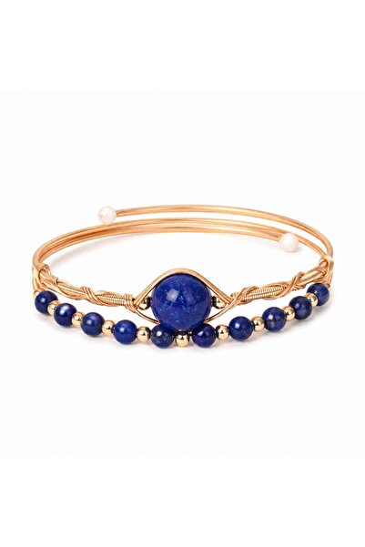 craftmystic Bratara din Cupru cu Lapis Lazuli - Intelepciune, Comunicare si E...