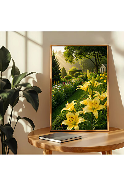 alphobitasarım Eleganța crinilor și peisajul grădinii - Pictură decorativă de...