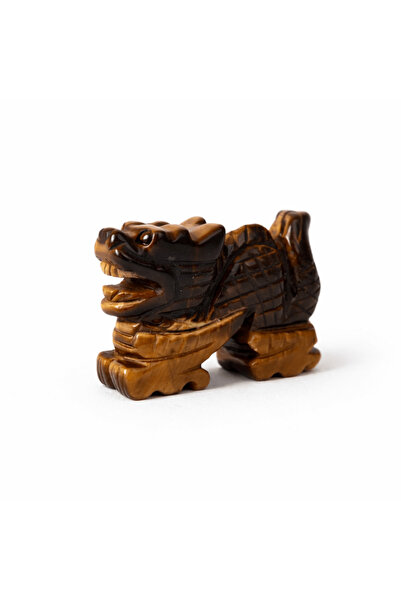 craftmystic Dragon Energetic din Ochi de Tigru - Stabilitate si Forta Interioara